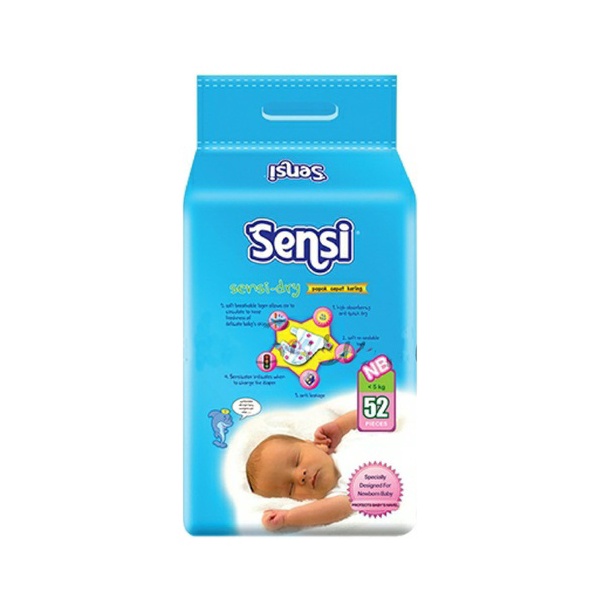 SENSI Dry Diapers New Born 52 Indonesia Distribution Hub