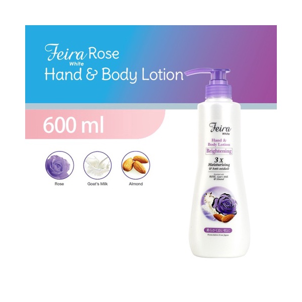 Feira Hand Body Rose 600 ML Indonesia Distribution Hub