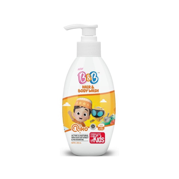 B&B Kids Hair Body Wash Botol 250mL RIKO | Indonesia Distribution Hub