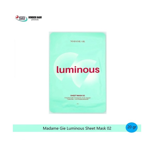 Madame Gie Luminous Sheet Mask 02 Indonesia Distribution Hub