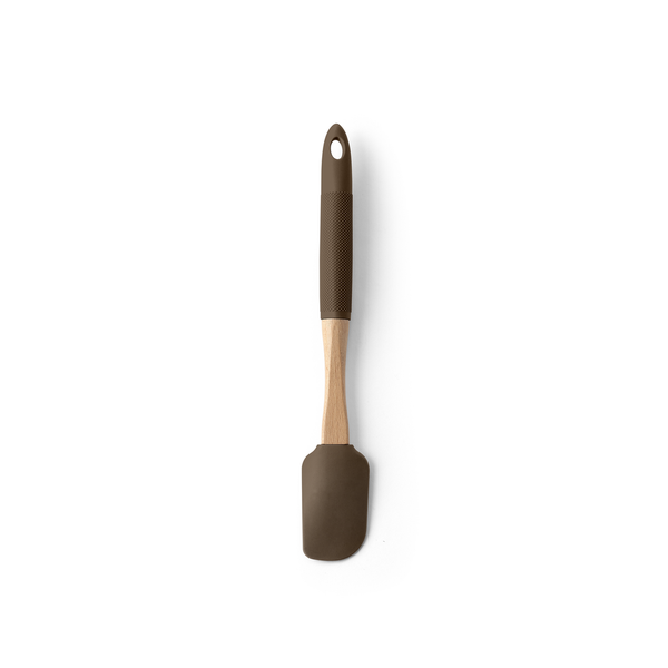 Cypruz Wood Utensil Series Gagang Silicone Spatula Coklat 96X1