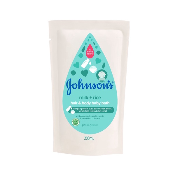 Johnsons Baby Bath Milk&Rice Refill 200 ML | Indonesia Distribution Hub